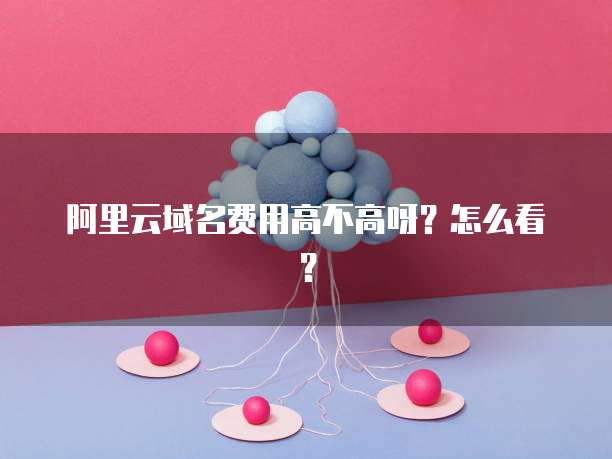 阿里云域名费用高不高呀?怎么看?