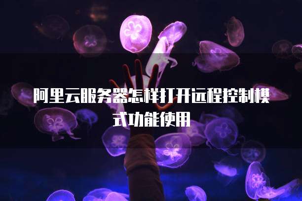 阿里云服务器怎样打开远程控制模式功能使用