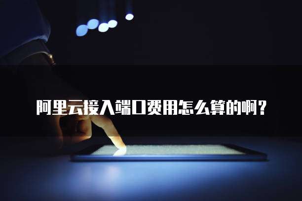 阿里云接入端口费用怎么算的啊?