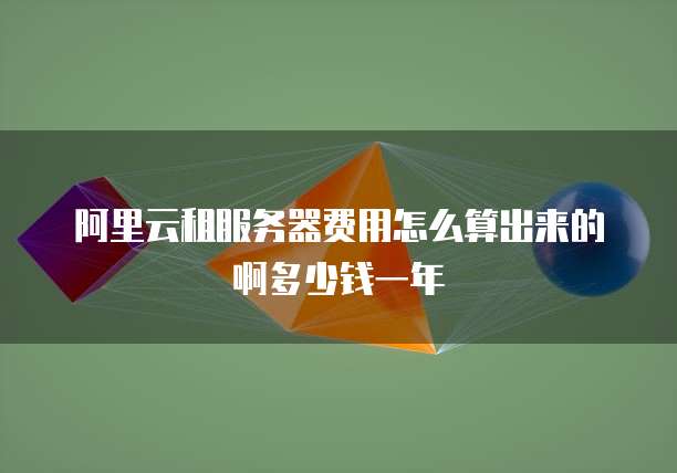 阿里云租服务器费用怎么算出来的啊多少钱一年