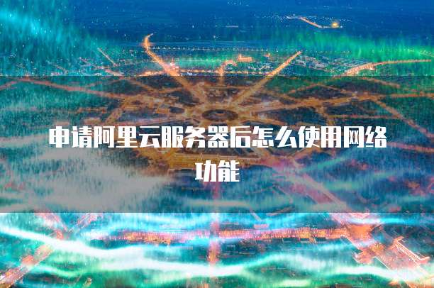 申请阿里云服务器后怎么使用网络功能