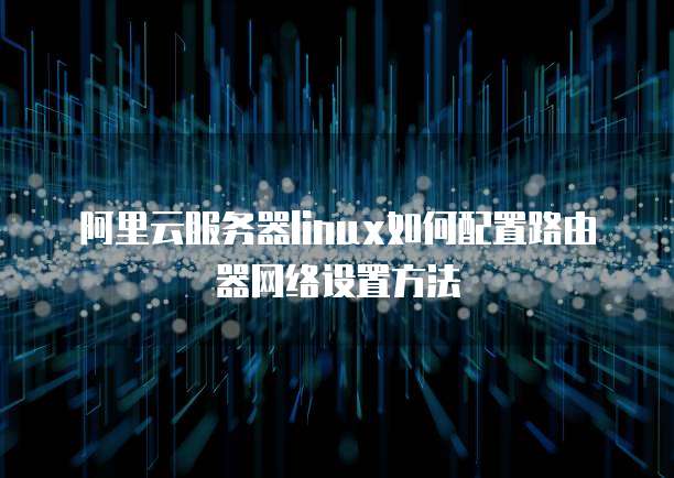 阿里云服务器linux如何配置路由器网络设置方法