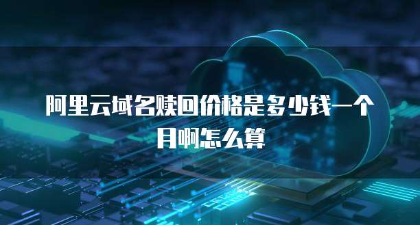 阿里云域名赎回价格是多少钱一个月啊怎么算