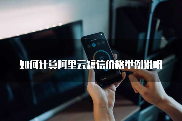 如何计算阿里云短信价格举例说明
