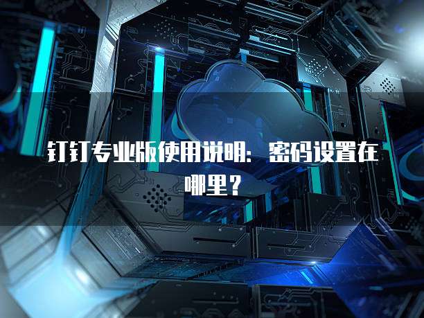 钉钉专业版使用说明:密码设置在哪里?