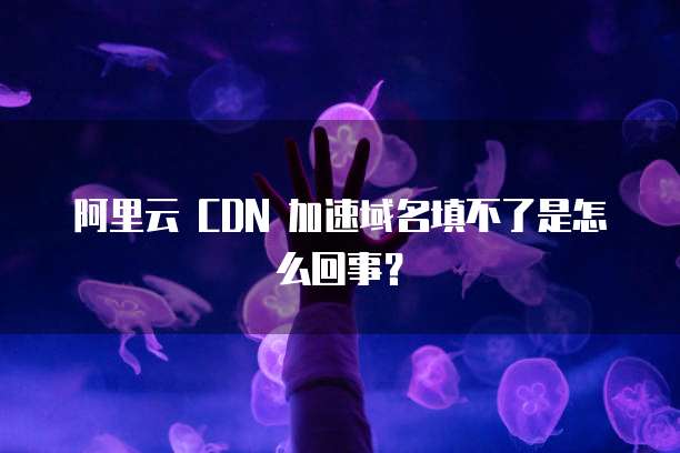 阿里云 CDN 加速域名填不了是怎么回事？