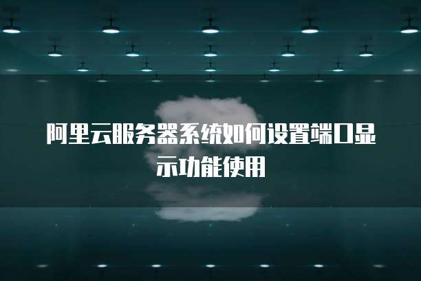 阿里云服务器系统如何设置端口显示功能使用