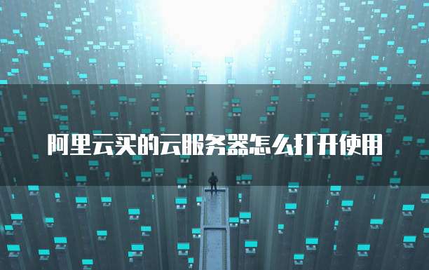 阿里云买的云服务器怎么打开使用
