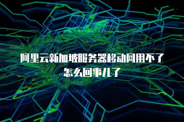 阿里云新加坡服务器移动网用不了怎么回事儿了