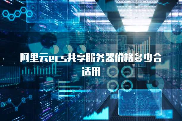 阿里云ecs共享服务器价格多少合适用