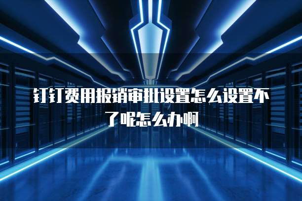 钉钉费用报销审批设置怎么设置不了呢怎么办啊