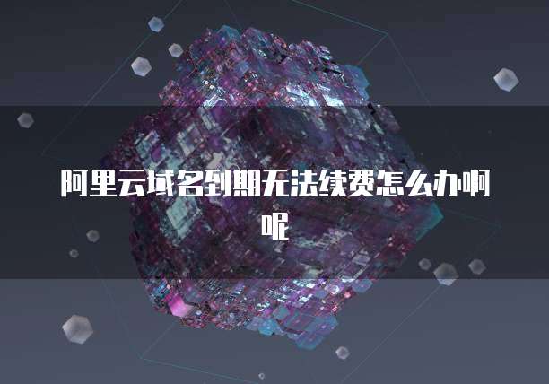 阿里云域名到期无法续费怎么办啊呢