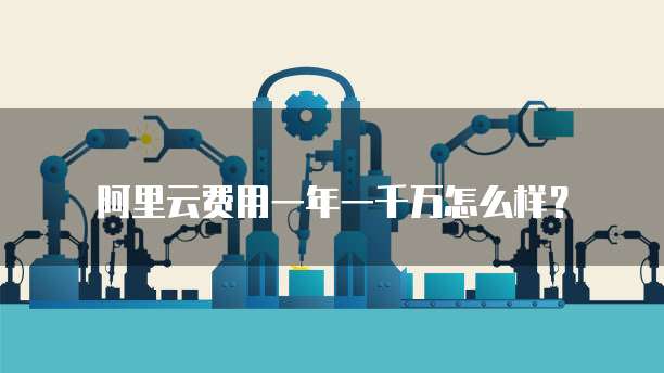 阿里云费用一年一千万怎么样?