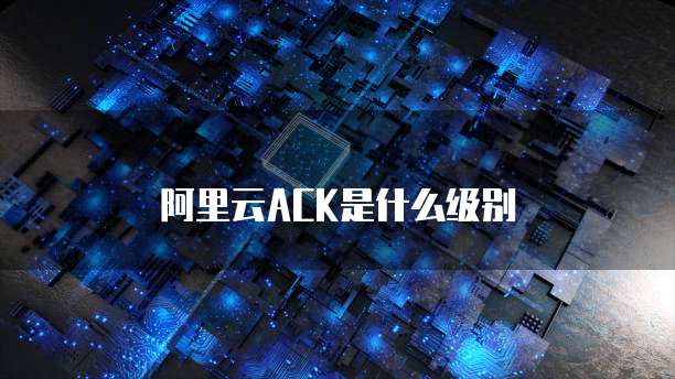 阿里云ACK是什么级别