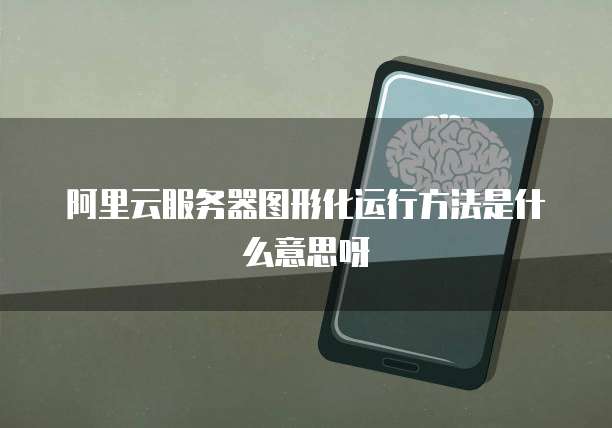 阿里云服务器图形化运行方法是什么意思呀