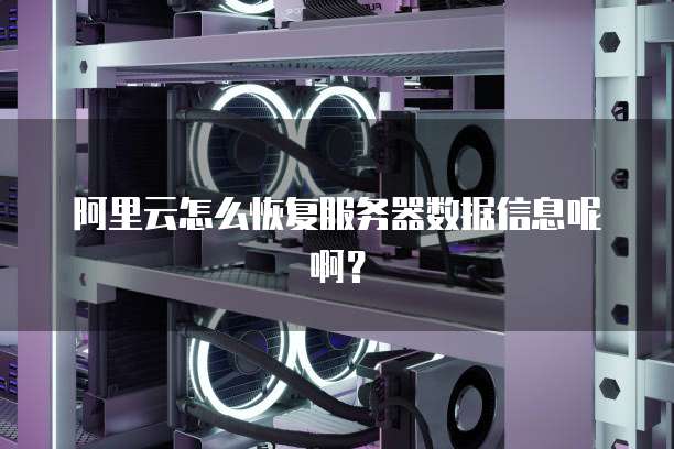 阿里云怎么恢复服务器数据信息呢啊?
