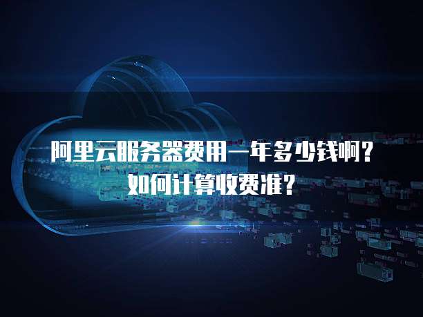 阿里云服务器费用一年多少钱啊?如何计算收费准?