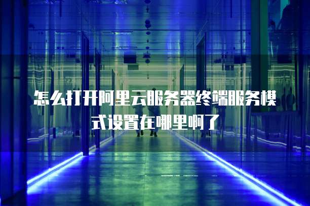 怎么打开阿里云服务器终端服务模式设置在哪里啊了
