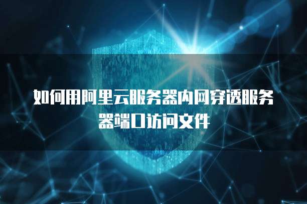 如何用阿里云服务器内网穿透服务器端口访问文件