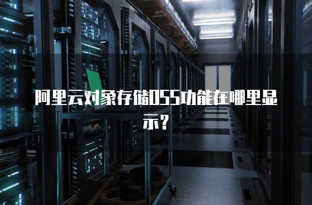 阿里云对象存储OSS功能在哪里显示?