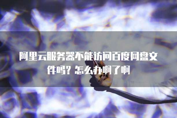 阿里云服务器不能访问百度网盘文件吗？怎么办啊了啊