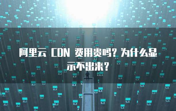 阿里云 CDN 费用贵吗?为什么显示不出来?
