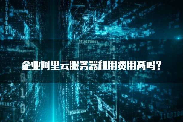 企业阿里云服务器租用费用高吗?