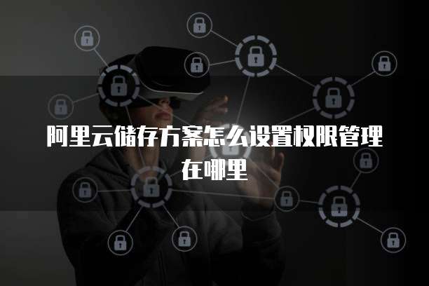 阿里云储存方案怎么设置权限管理在哪里
