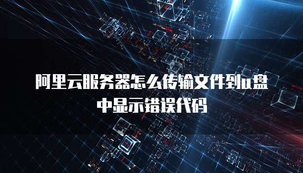 阿里云服务器怎么传输文件到u盘中显示错误代码