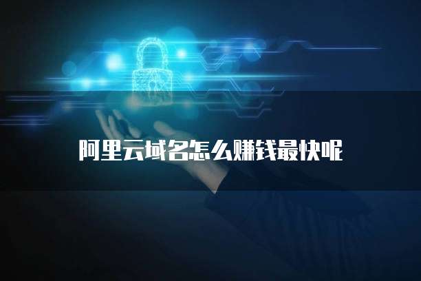 阿里云域名怎么赚钱最快呢