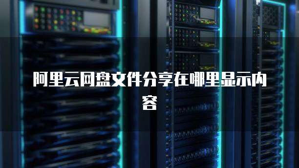 阿里云网盘文件分享在哪里显示内容