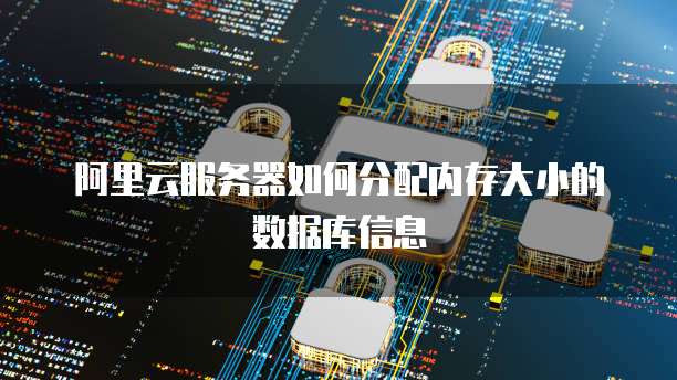 阿里云服务器如何分配内存大小的数据库信息