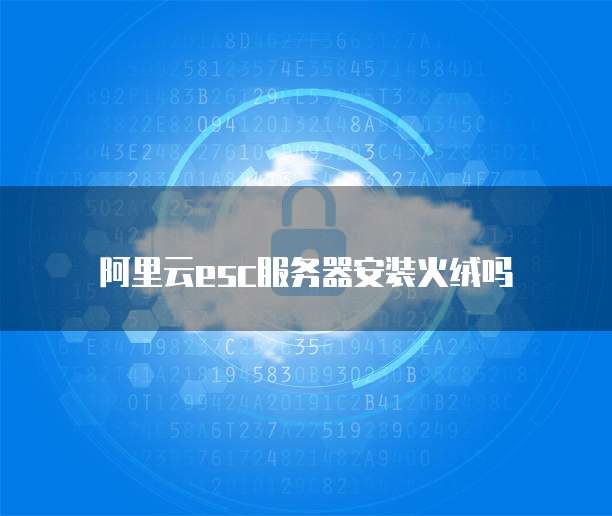 阿里云esc服务器安装火绒吗