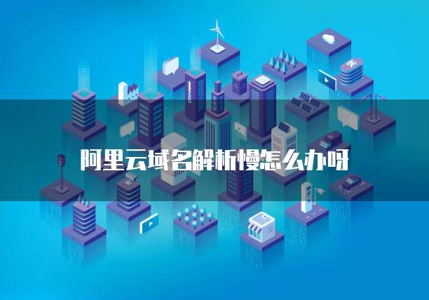 阿里云域名解析慢怎么办呀