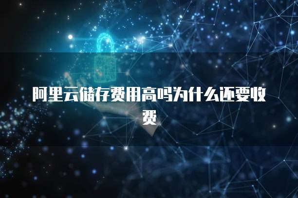 阿里云储存费用高吗为什么还要收费