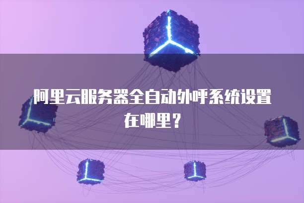 阿里云服务器全自动外呼系统设置在哪里?
