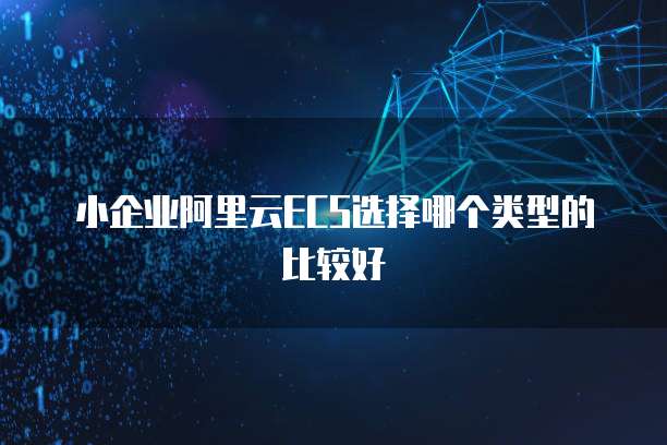 小企业阿里云ECS选择哪个类型的比较好
