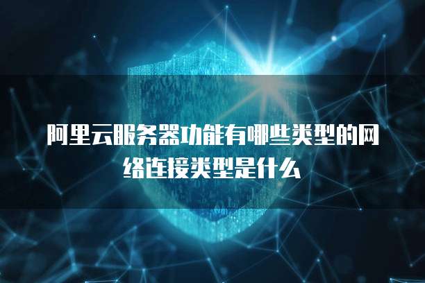 阿里云服务器功能有哪些类型的网络连接类型是什么
