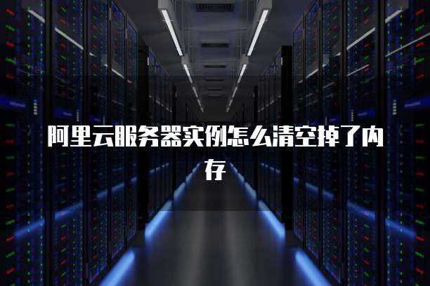 阿里云服务器实例怎么清空掉了内存