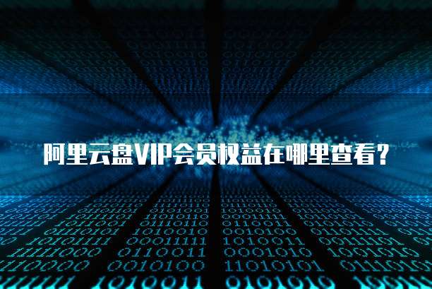 阿里云盘VIP会员权益在哪里查看?