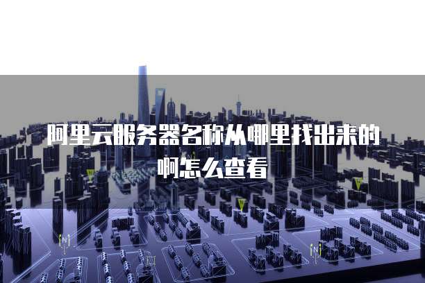 阿里云服务器名称从哪里找出来的啊怎么查看