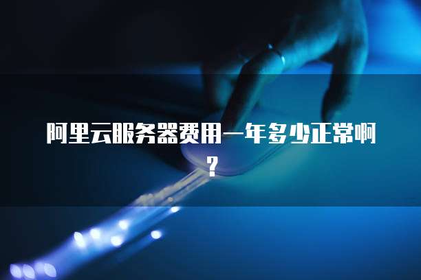 阿里云服务器费用一年多少正常啊?