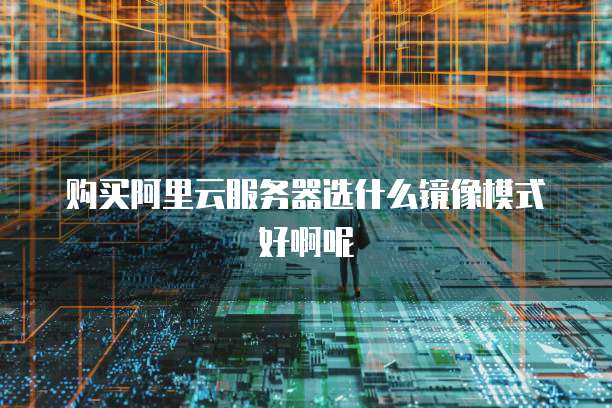 购买阿里云服务器选什么镜像模式好啊呢