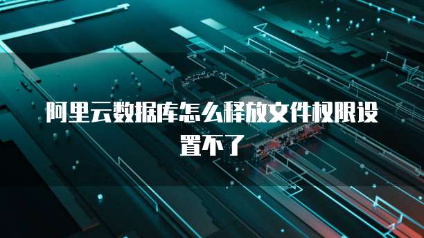 阿里云数据库怎么释放文件权限设置不了