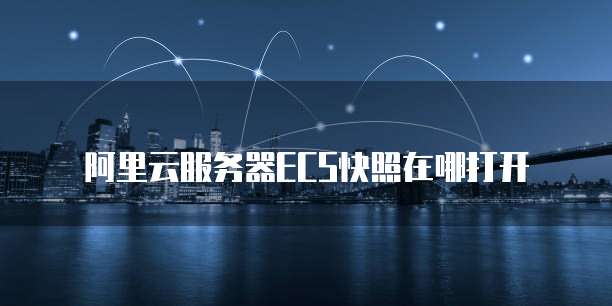 阿里云服务器ECS快照在哪打开