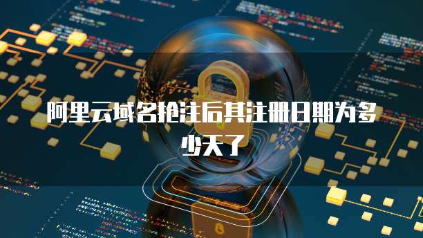 阿里云域名抢注后其注册日期为多少天了