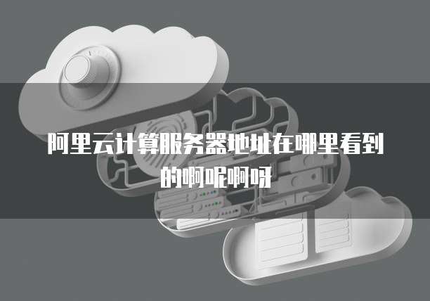 阿里云计算服务器地址在哪里看到的啊呢啊呀