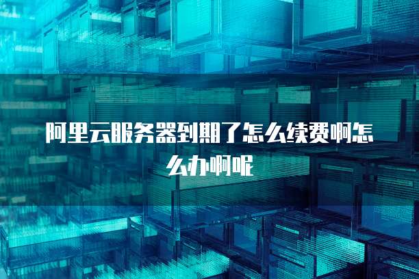 阿里云服务器到期了怎么续费啊怎么办啊呢