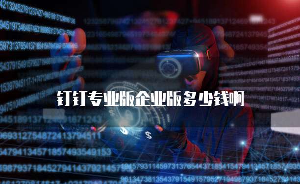 钉钉专业版企业版多少钱啊