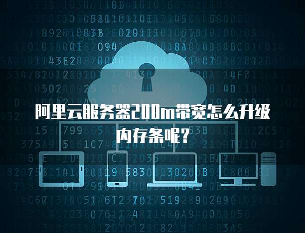 阿里云服务器200m带宽怎么升级内存条呢?